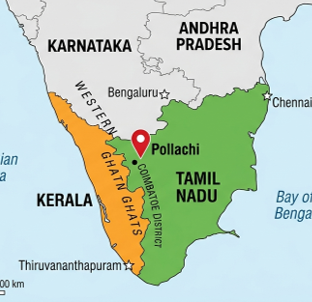 Free door delivery coverage map Tamil Nadu and Kerala